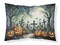 Graveyard Spooky Halloween Standard Pillowcase Lightweight Black-White Artistic Design